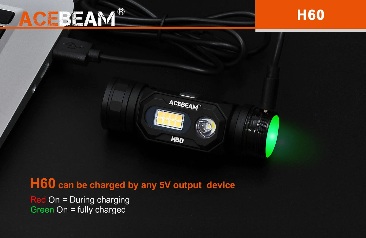 Acebeam H60 Full Spectrum Rechargeable Headlamp