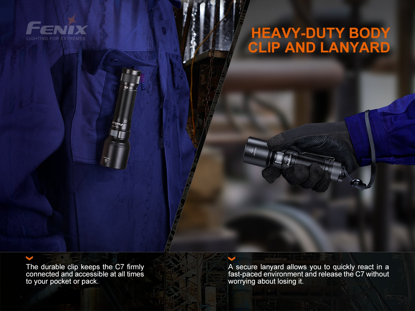 Fenix C7 High Performance Rechargeable Flashlight - 3000 Lumens