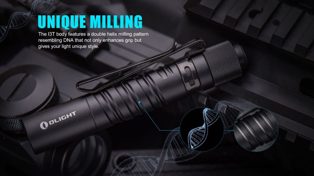 (Limited Edition) Olight i3T Pinwheel Blue Everyday Carry Flashlight