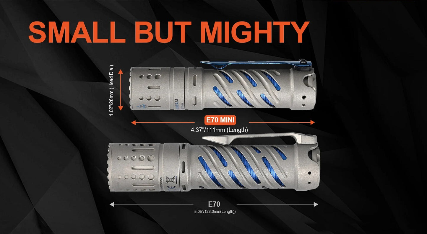 Acebeam E70 Mini Titanium LED Flashlight