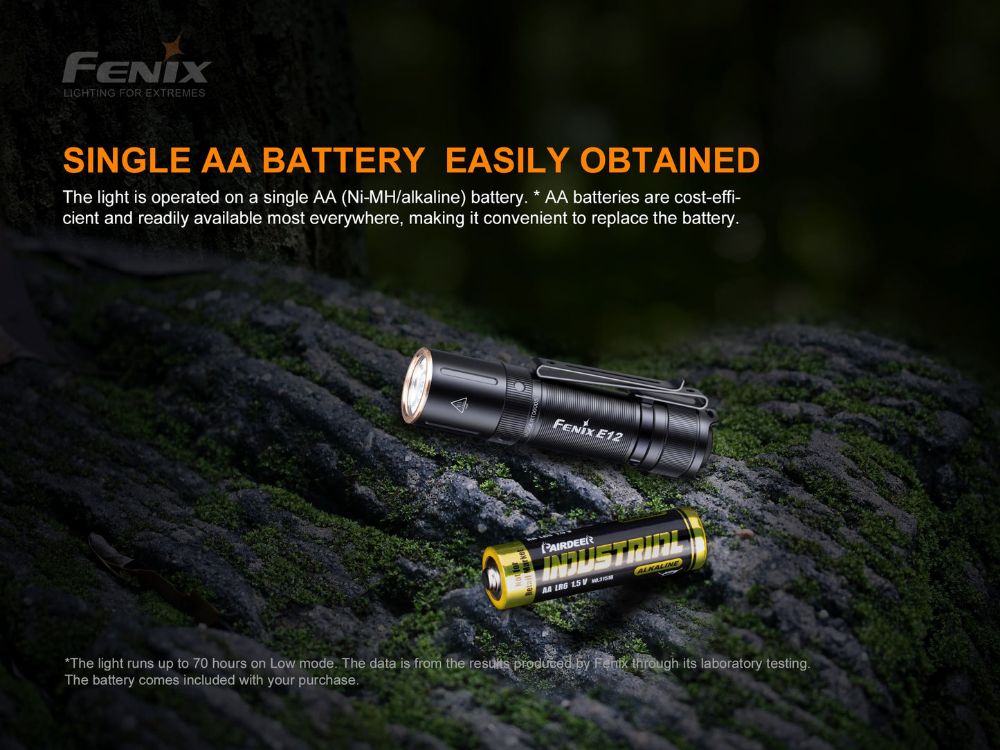 Fenix E12 V2 Compact Everyday Carry Flashlight