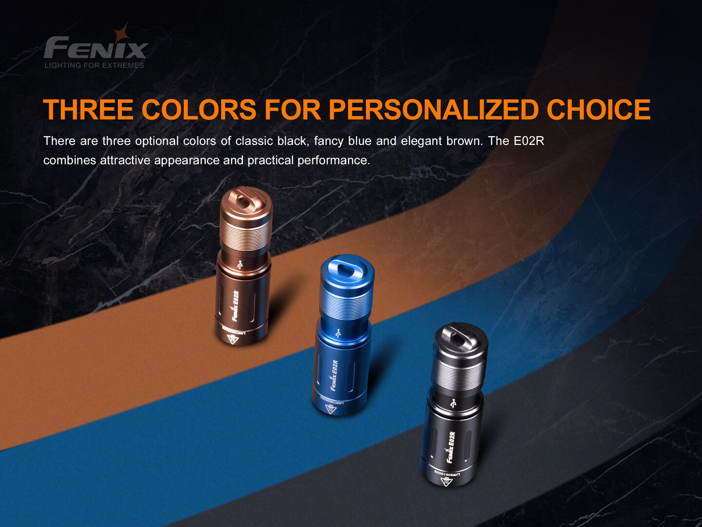 Fenix E02R Rechargeable Keychain Flashlight