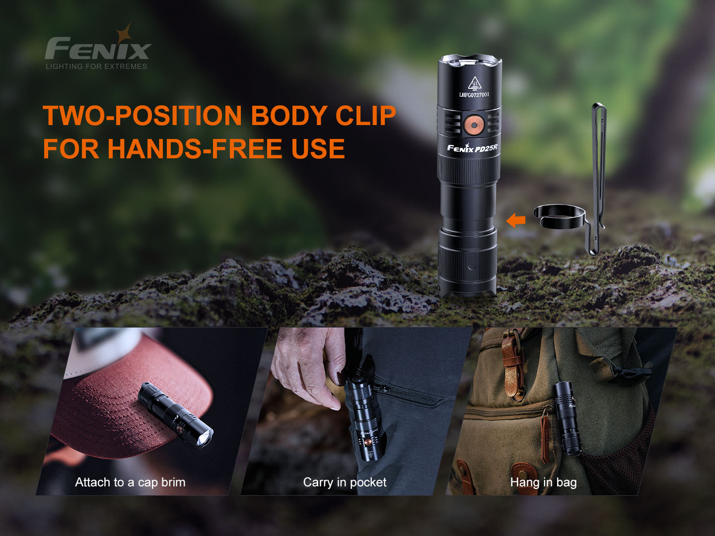 Fenix PD25R Compact USB-C Rechargeable Flashlight