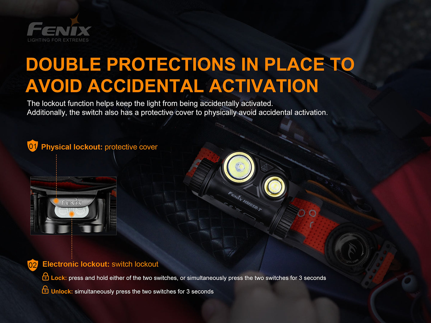 Fenix HM65R-T Lightweight Magnesium Trail Running Headlamp