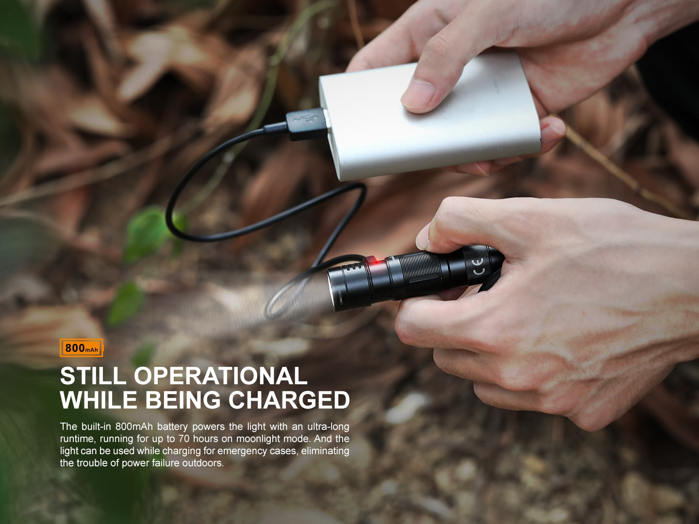 Fenix E09R 600 Lumens Rechargeable Compact Flashlight