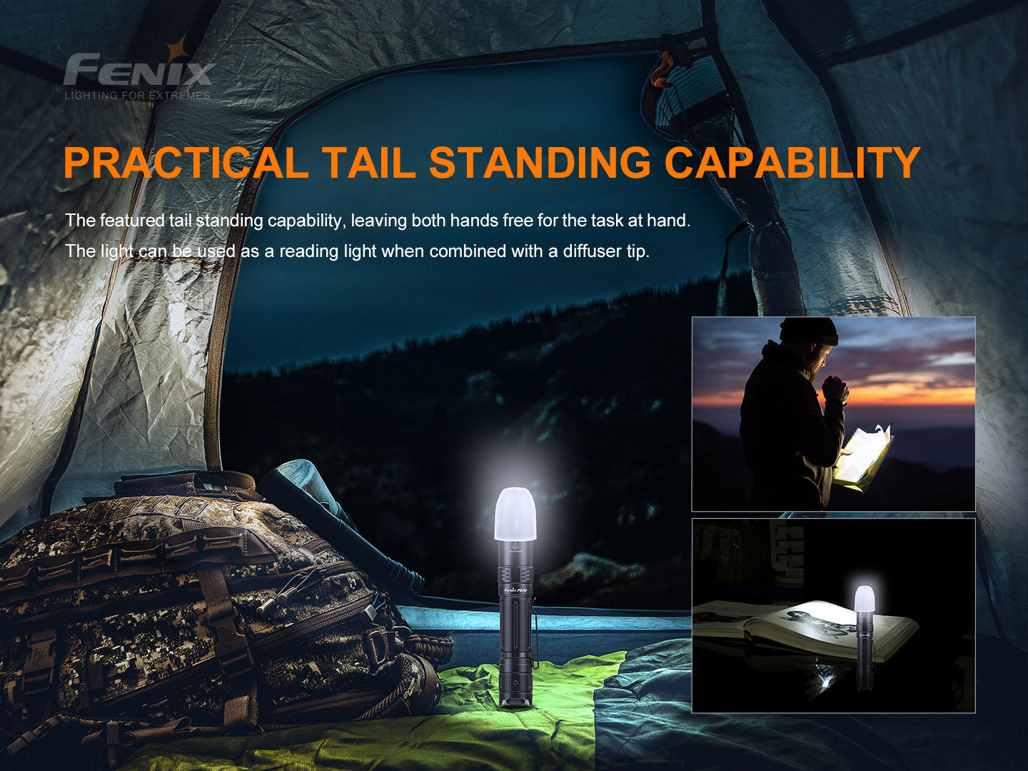 Fenix PD32 V2 Compact Rechargeable Flashlight - 1200 Lumens - 395 Meters