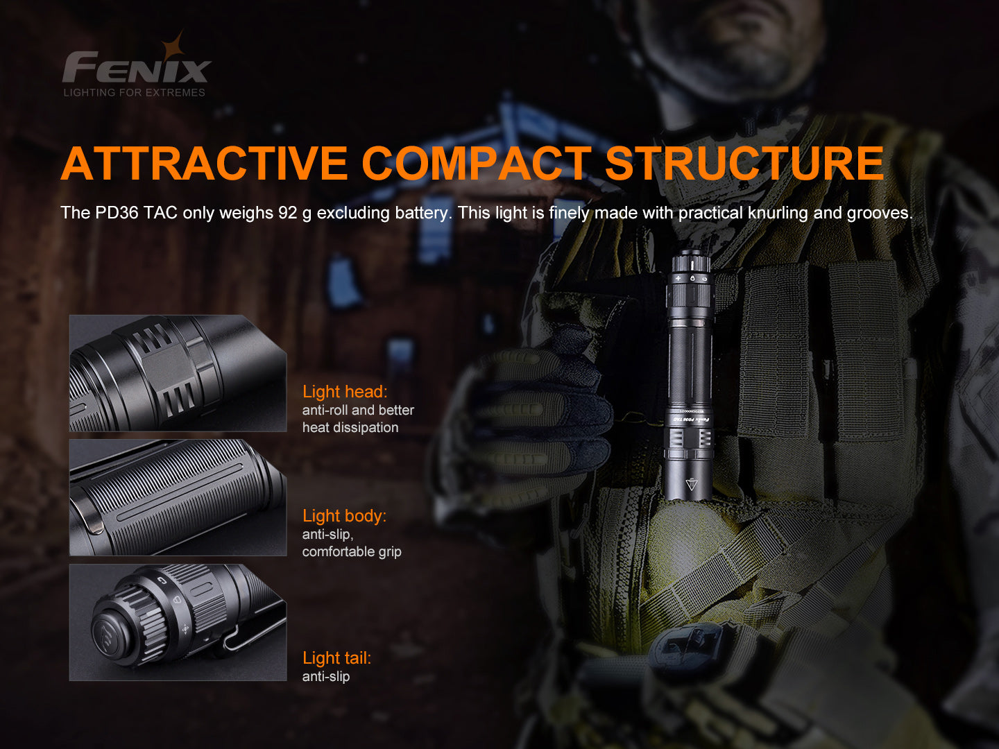 Fenix PD36 Tac 3000 Lumens Tactical Flashlight