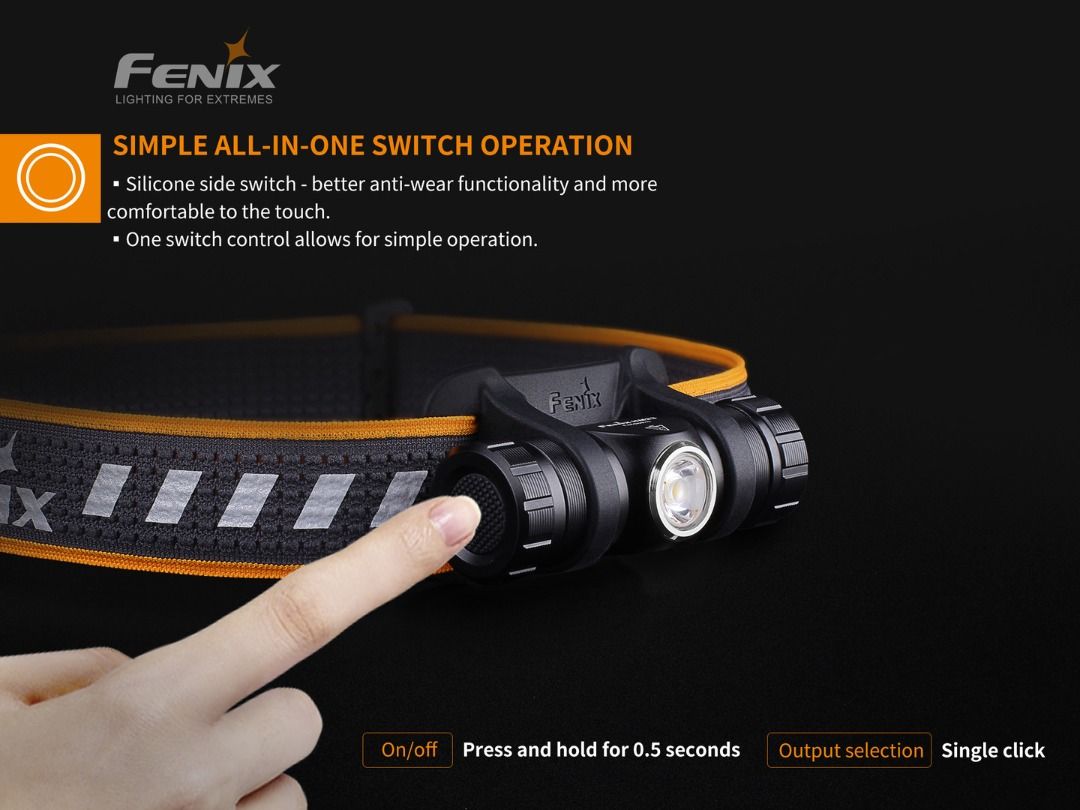 Fenix HM23 Compact Ultra-Light Headlamp For Fishing, Running, Hiking, Camping & Etc