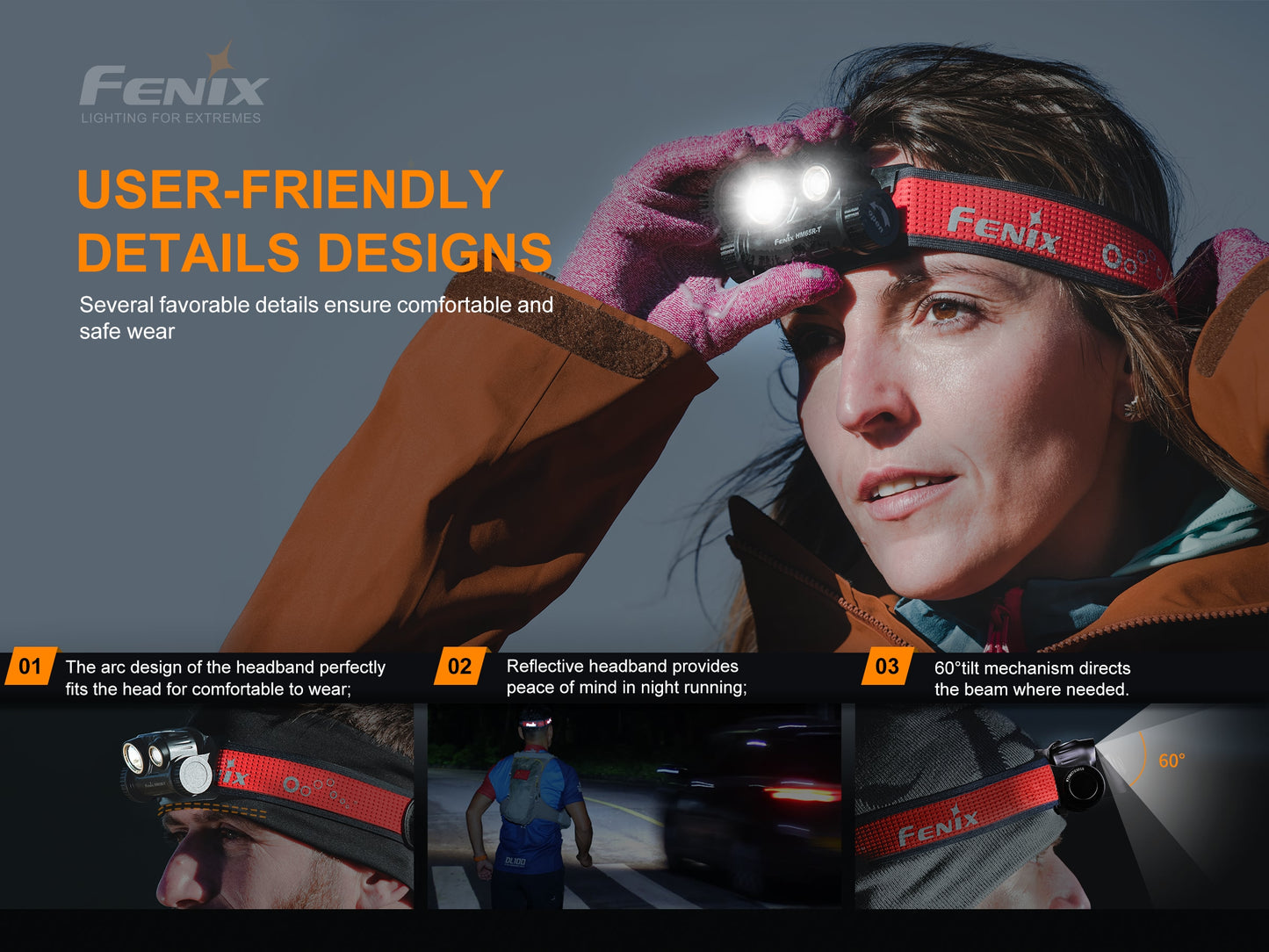 Fenix HM65R-T Lightweight Magnesium Trail Running Headlamp