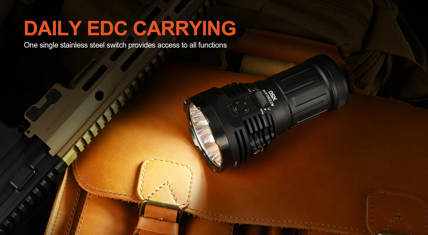 Acebeam X50 V2 Compact Handheld Searchlight / Flashlight 45,000 Lumens