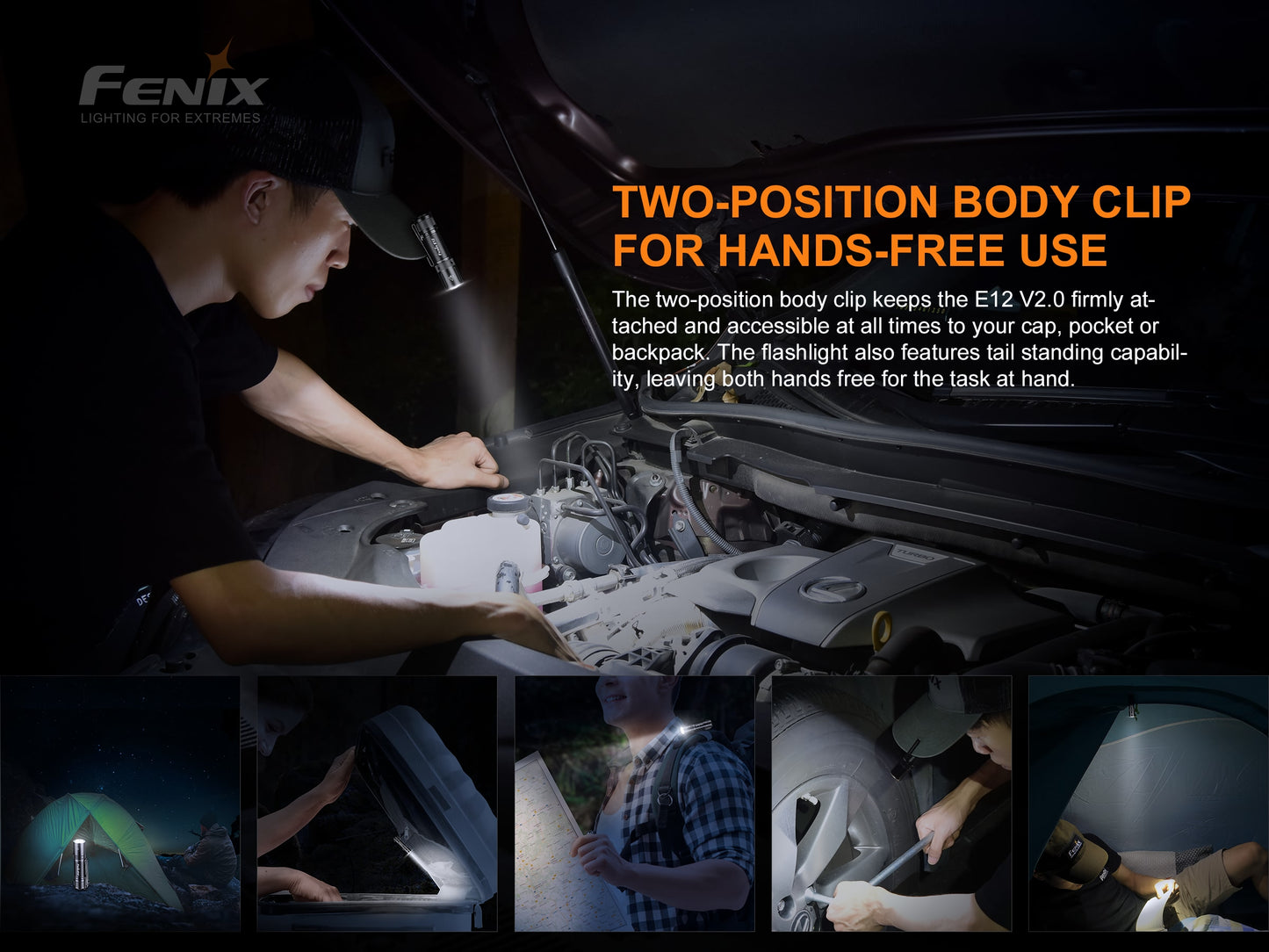 Fenix E12 V2 Compact Everyday Carry Flashlight