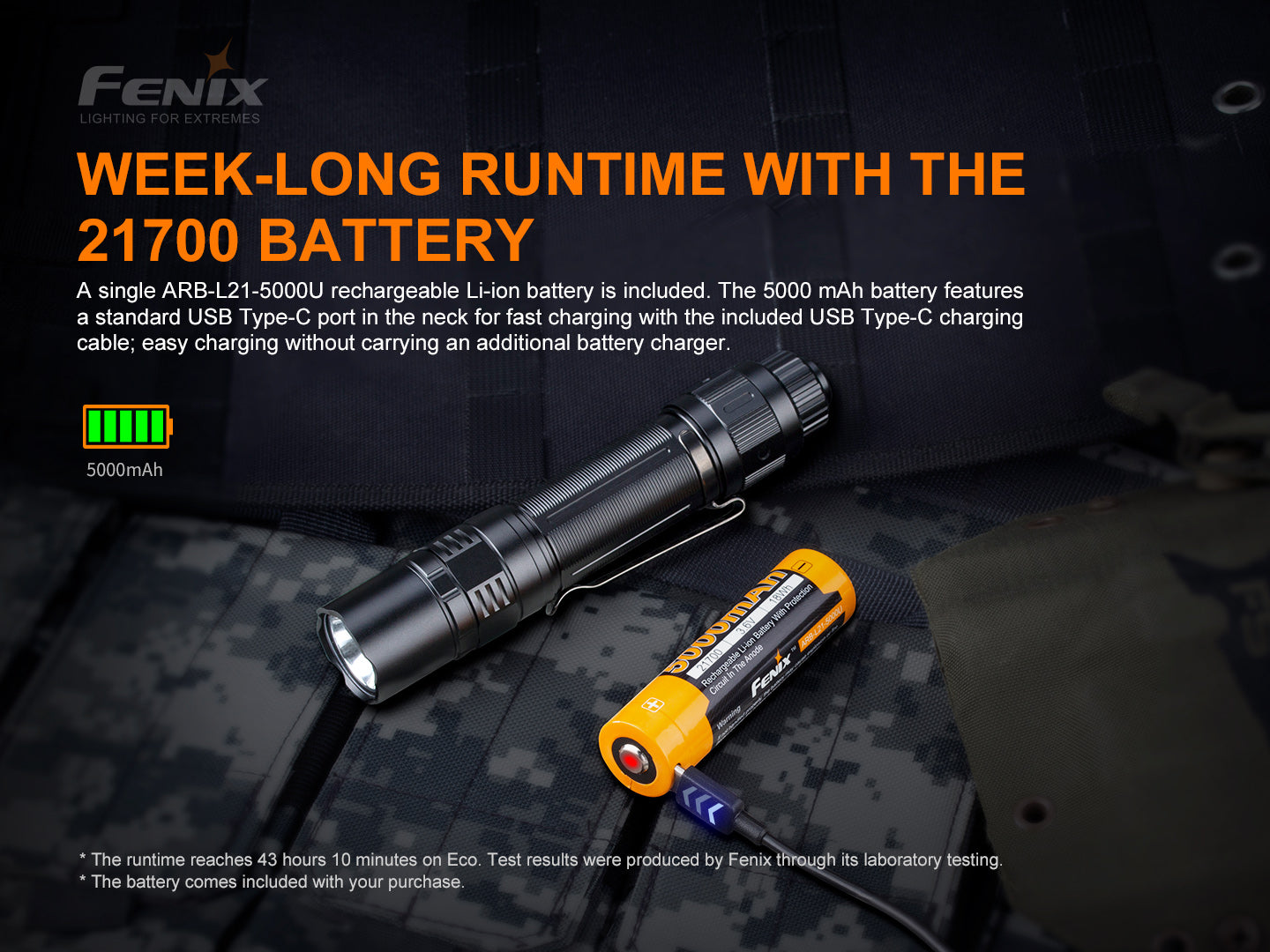 Fenix PD36 Tac 3000 Lumens Tactical Flashlight