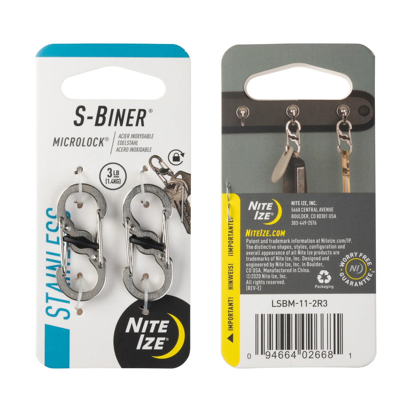Nite Ize S-Biner Stainless Steel MicroLock
