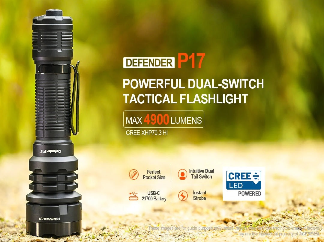 Acebeam P17 [4,900 Lumens] Tactical Flashlight – Macro Electronic Pte. Ltd.
