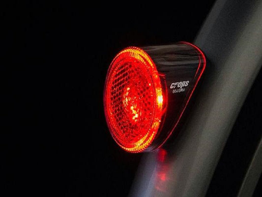 Crops Japan Rear Reflector With Solar Powered Night Blinker For Bike Mudguard & Seat Stay