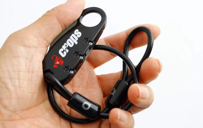 Crops Japan Cable Lock For Bike Helmet - To Prevent Theft Of Helmet