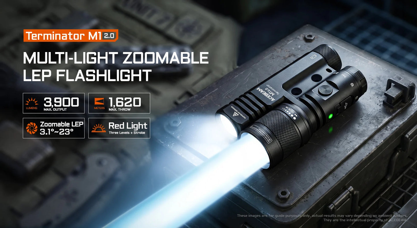 Acebeam Terminator M1 V2 LEP + LED Flashlight