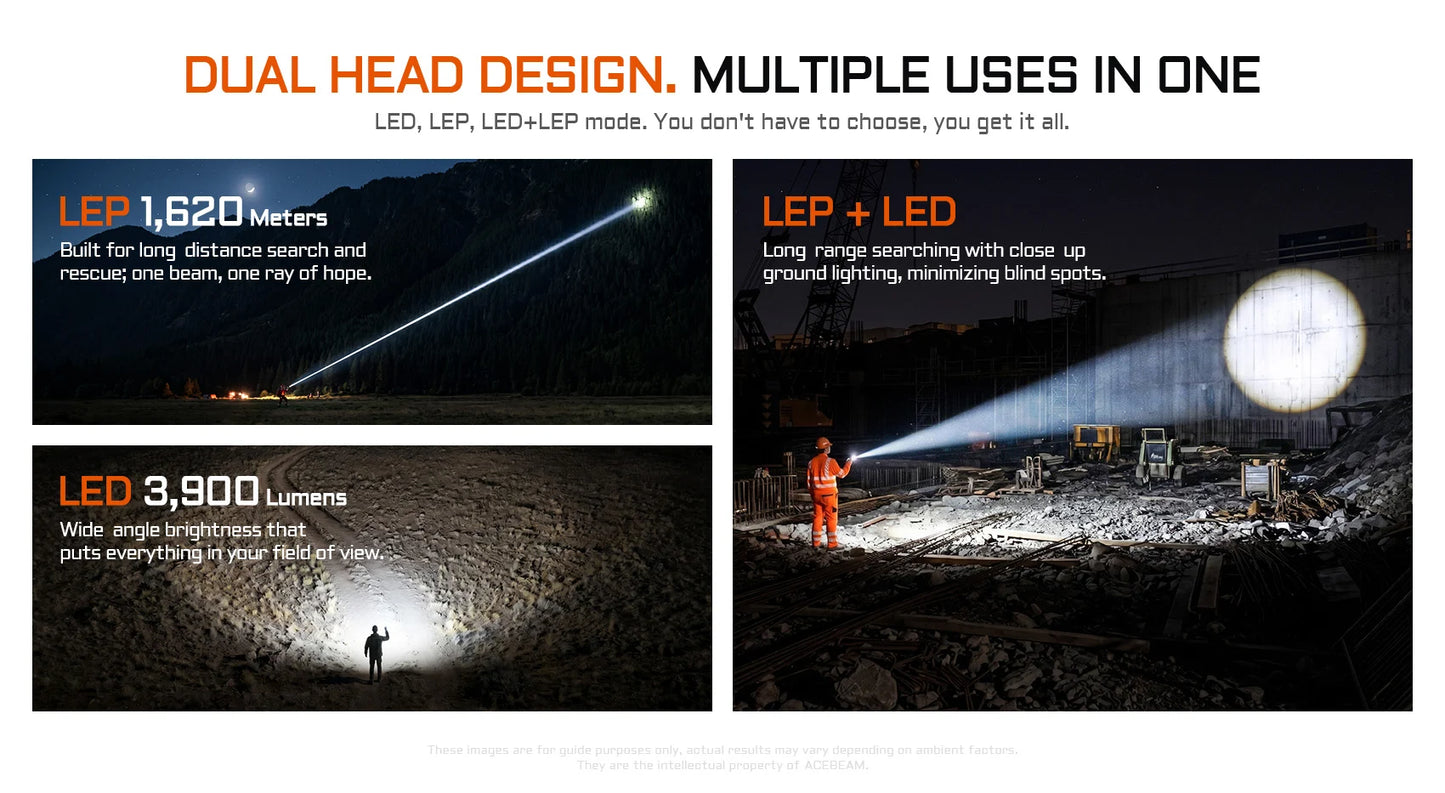 Acebeam Terminator M1 V2 LEP + LED Flashlight
