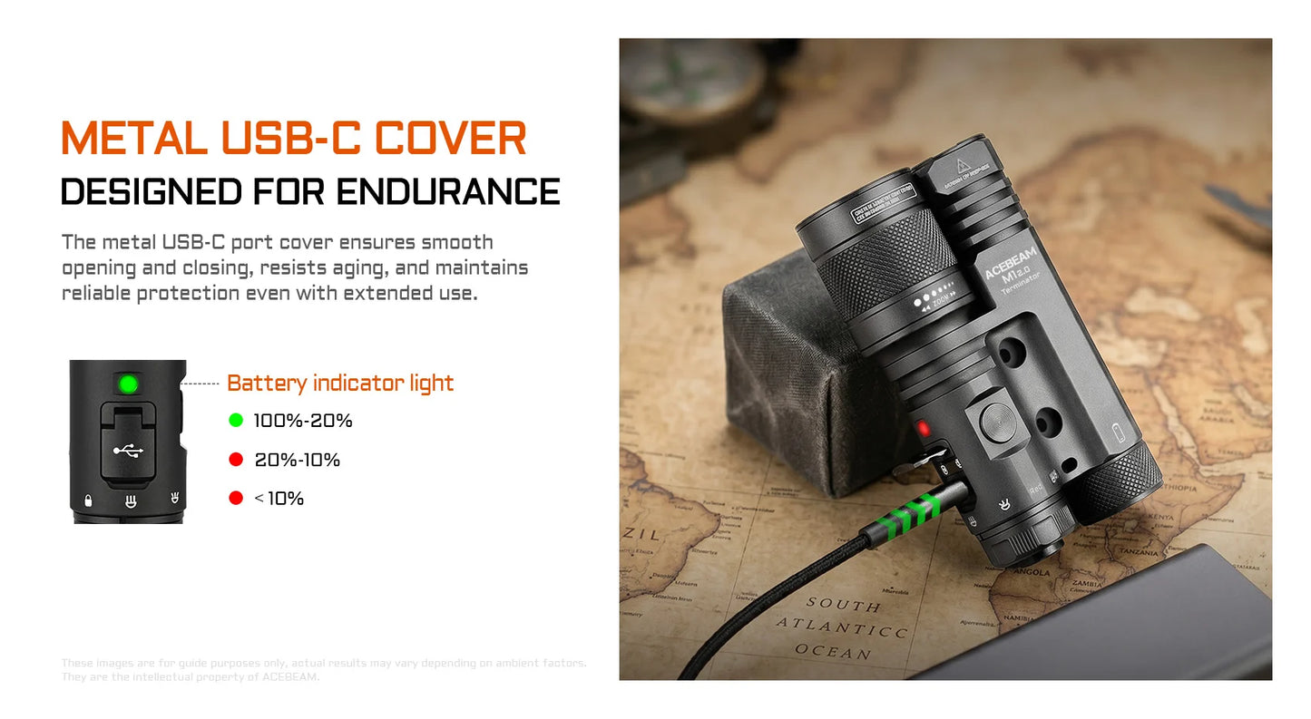 Acebeam Terminator M1 V2 LEP + LED Flashlight