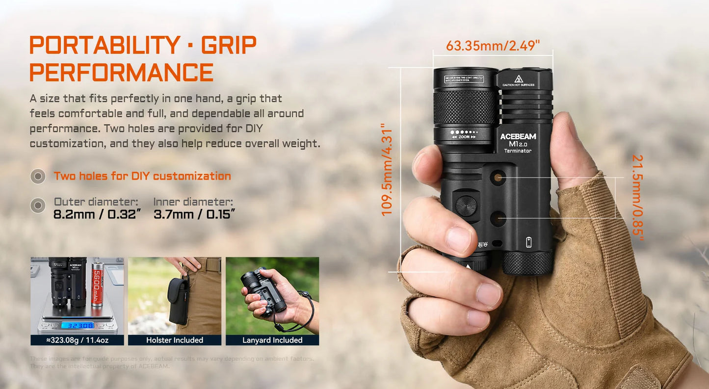 Acebeam Terminator M1 V2 LEP + LED Flashlight