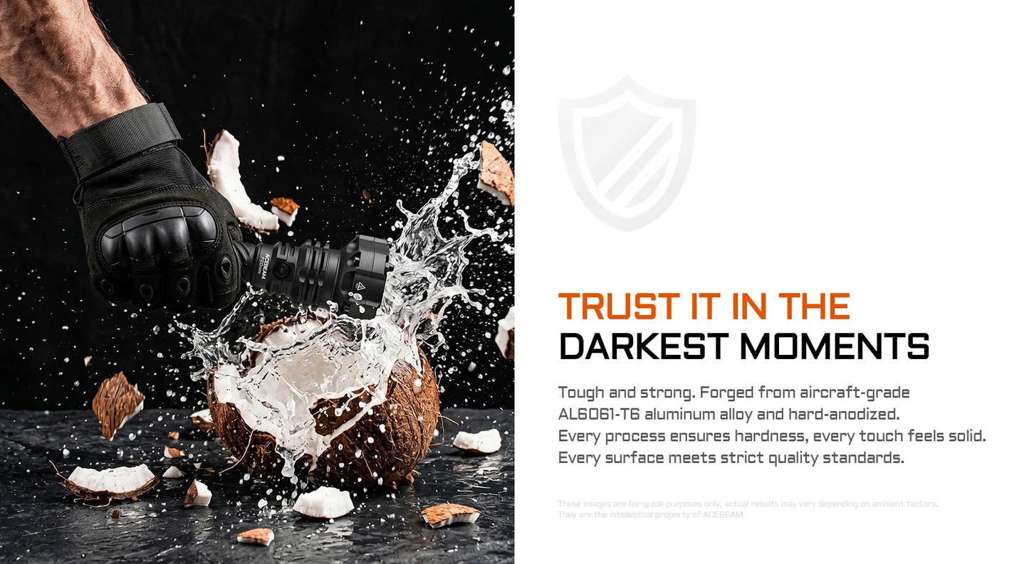 Acebeam P20 Mini Long Throw Flashlight [4,000 Lumens I 1,035 Meters]