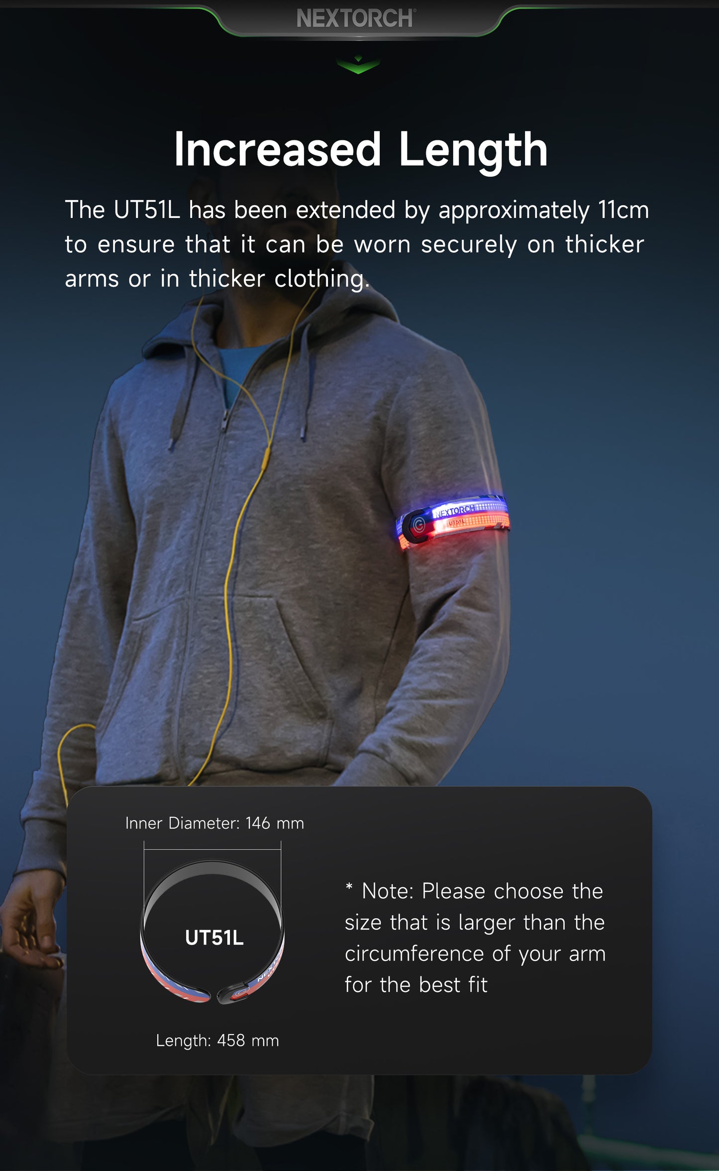 Nextorch UT51 / UT51L Red-Blue Warning Bracelet