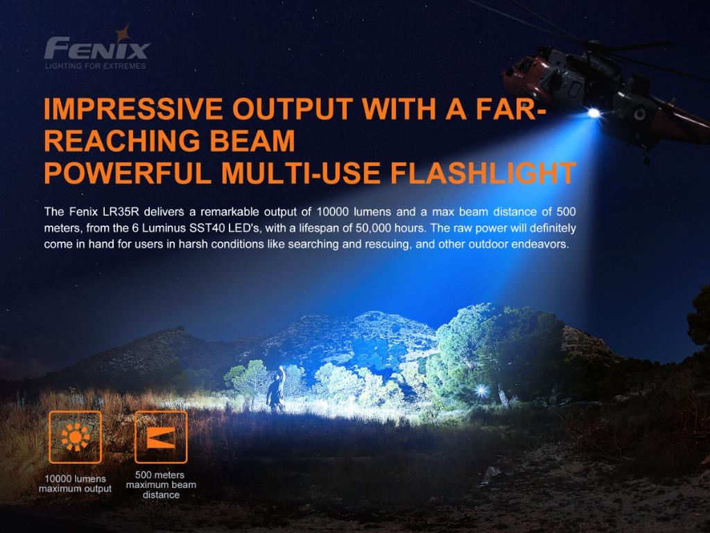 Fenix LR35R LED Flashlight 10,000 Lumen