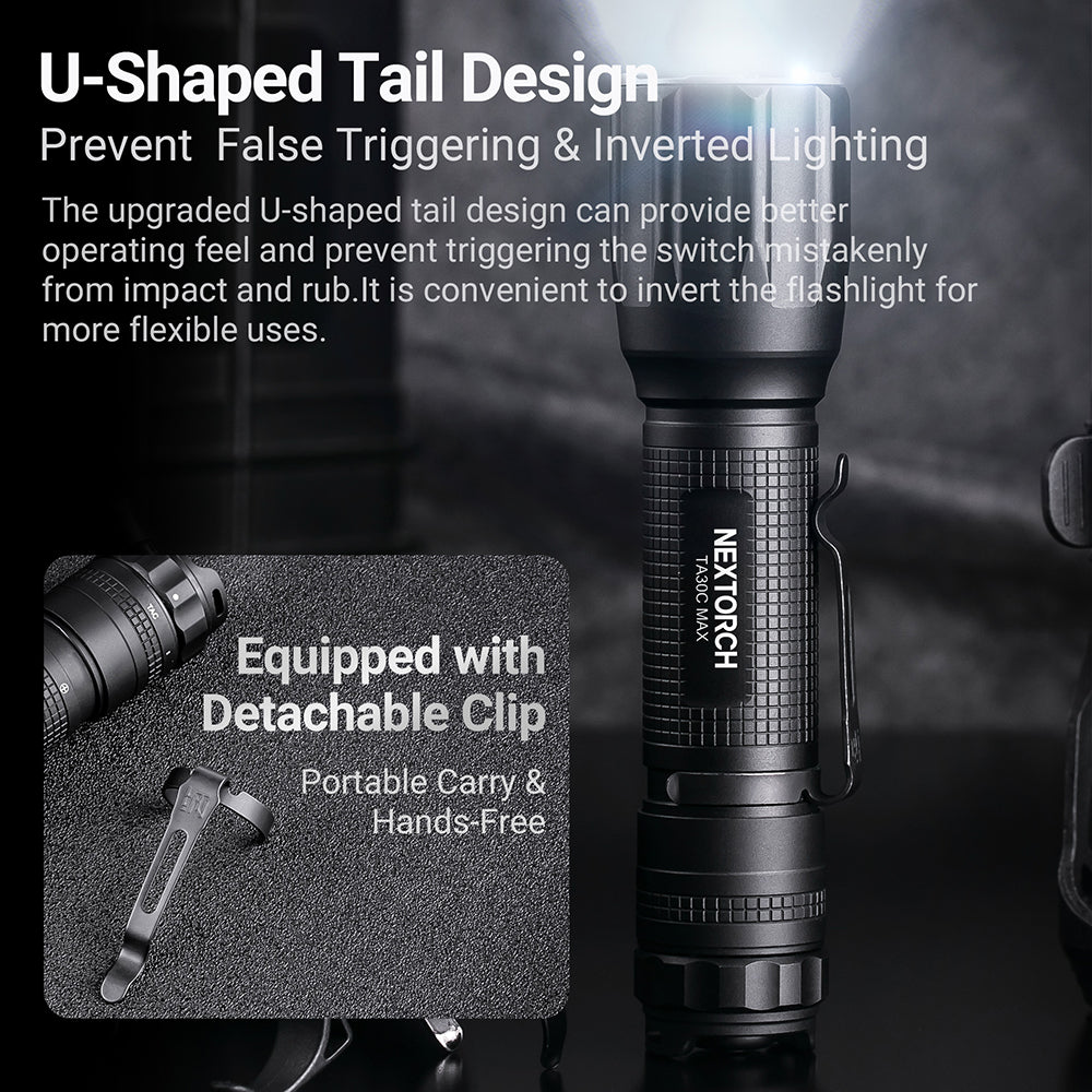 Nextorch TA30C Max Tactical Flashlight_3000 Lumens & 390 Meters