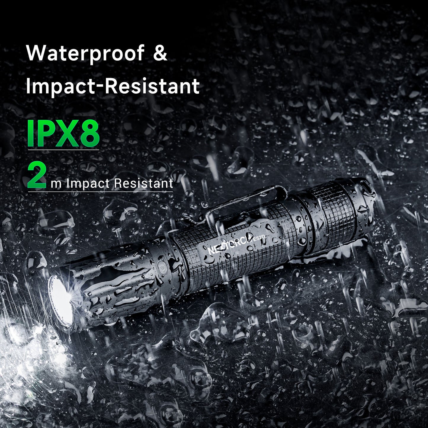 Nextorch E52D High Performance Rechargeable Flashlight [3,700 Lumens I 280 Meters Throw]