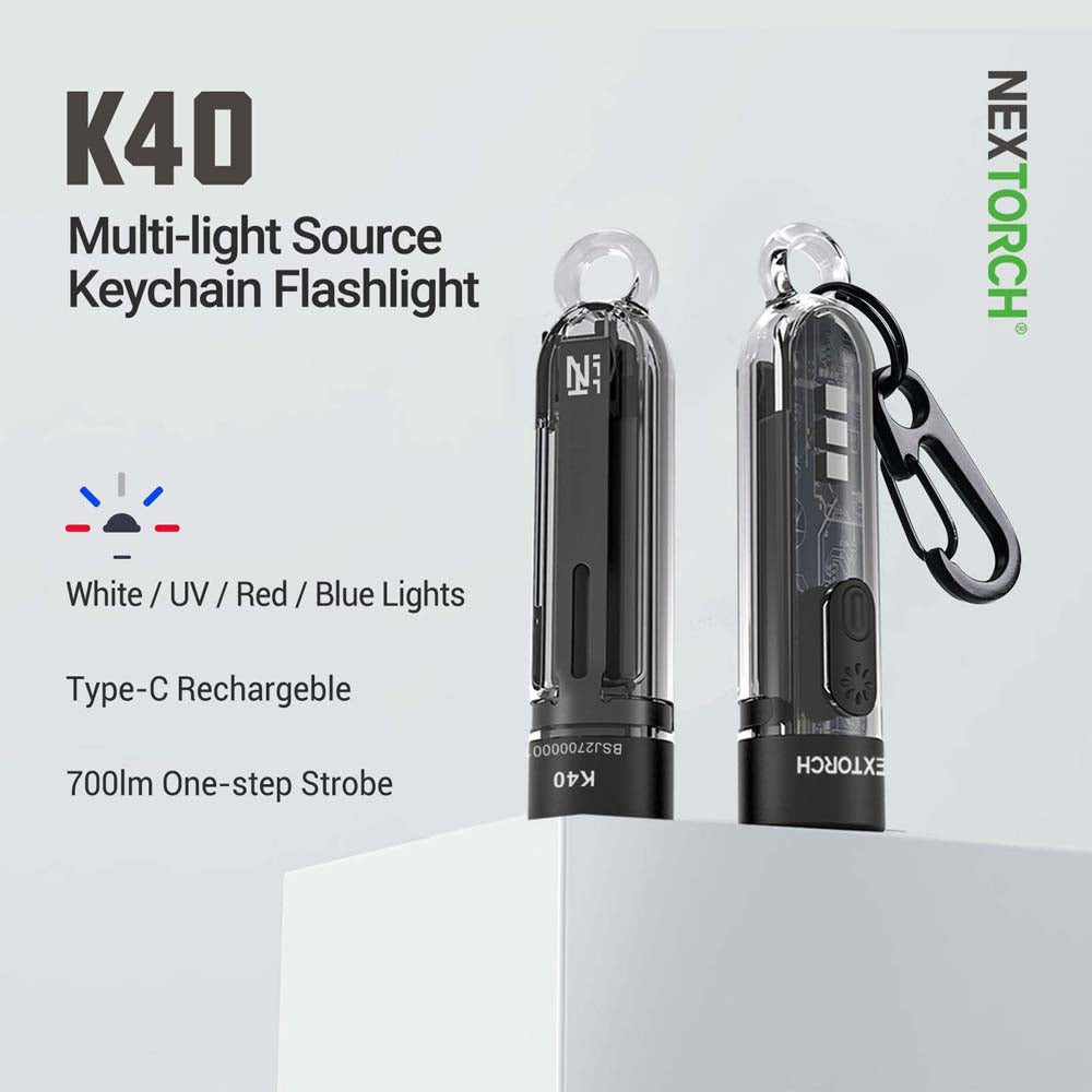 (4-In-1) Nextorch K40 Multi Light Sources Keychain Light
