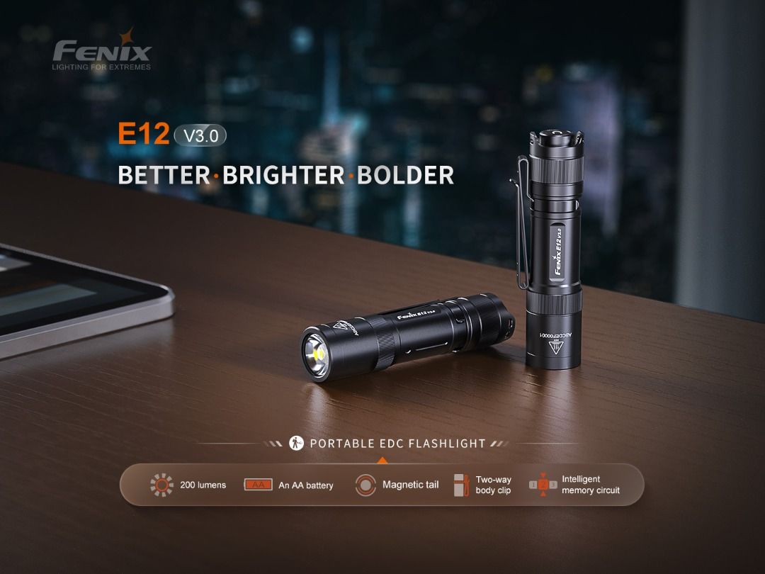 Fenix E12 V3 Portable Everyday Carry Flashlight