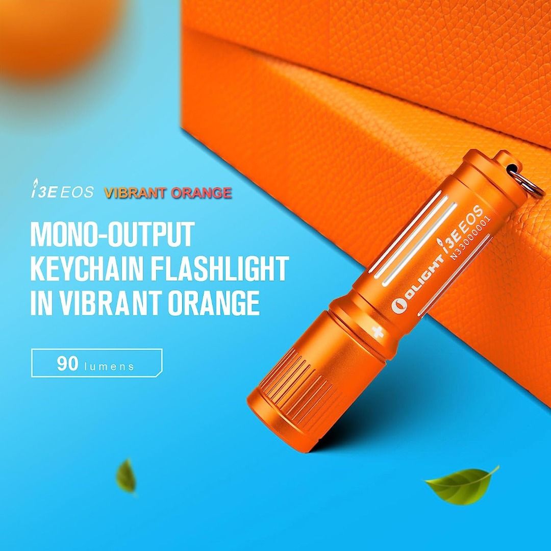 Olight i3E EOS Vibrant Orange Keychain Light