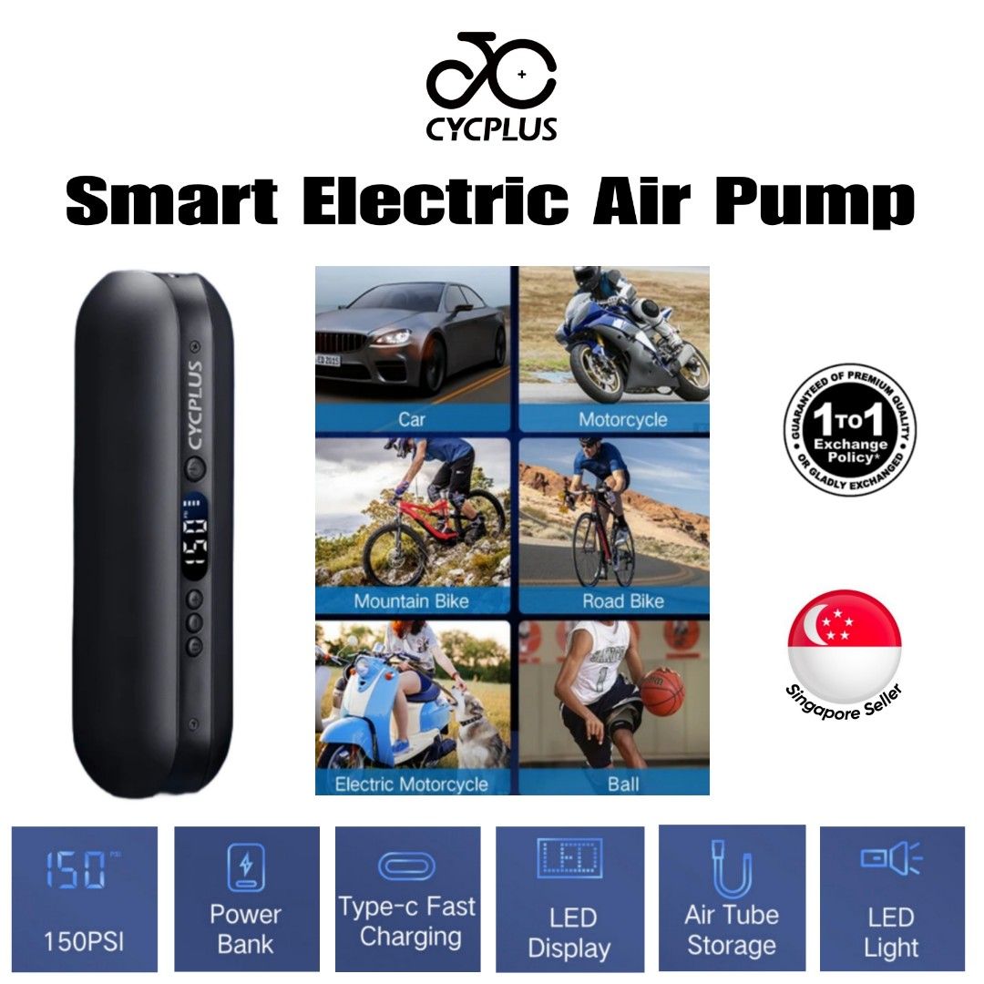 Cycplus A2 Smart Electric Air Pump For Bikes, Motorbikes, Cars & Balls