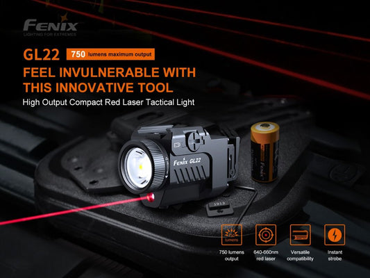 Fenix GL22 Red Laser Tactical Flashlight