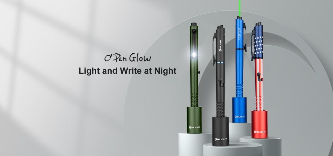 Olight O'Pen Glow Dual Light Sources Penlight With Green Pointer ...
