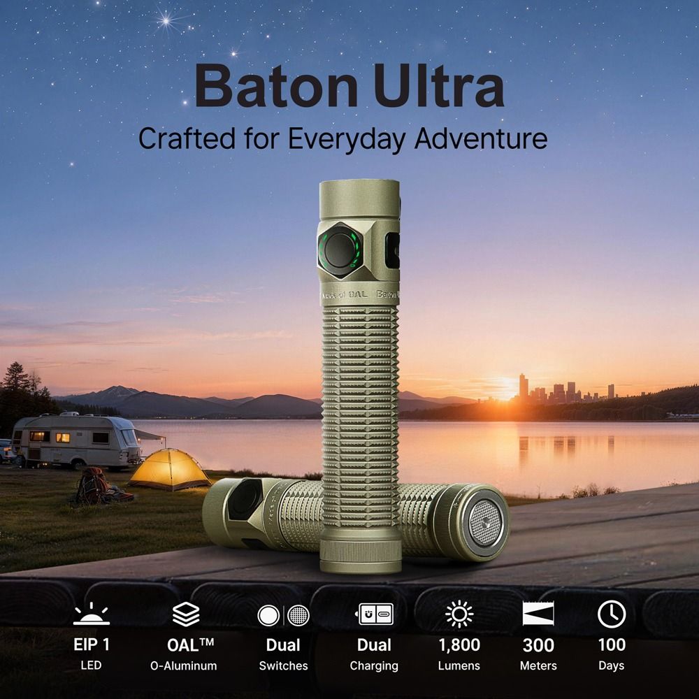 Olight Baton Ultra Rechargeable EDC Flashlight