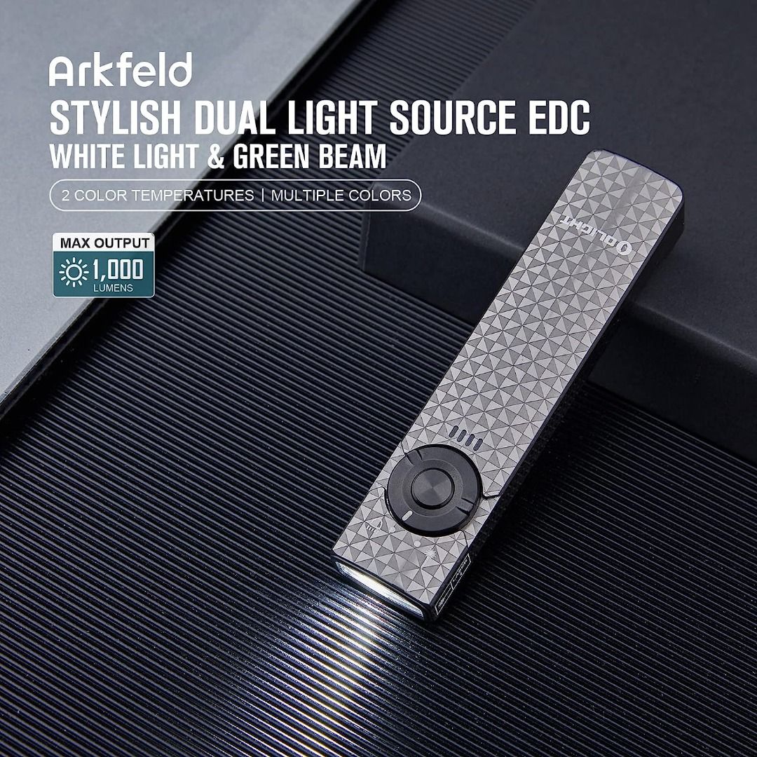 (Limited Edition) Olight Arkfeld Pinwheel EDC Flashlight with Green Beam