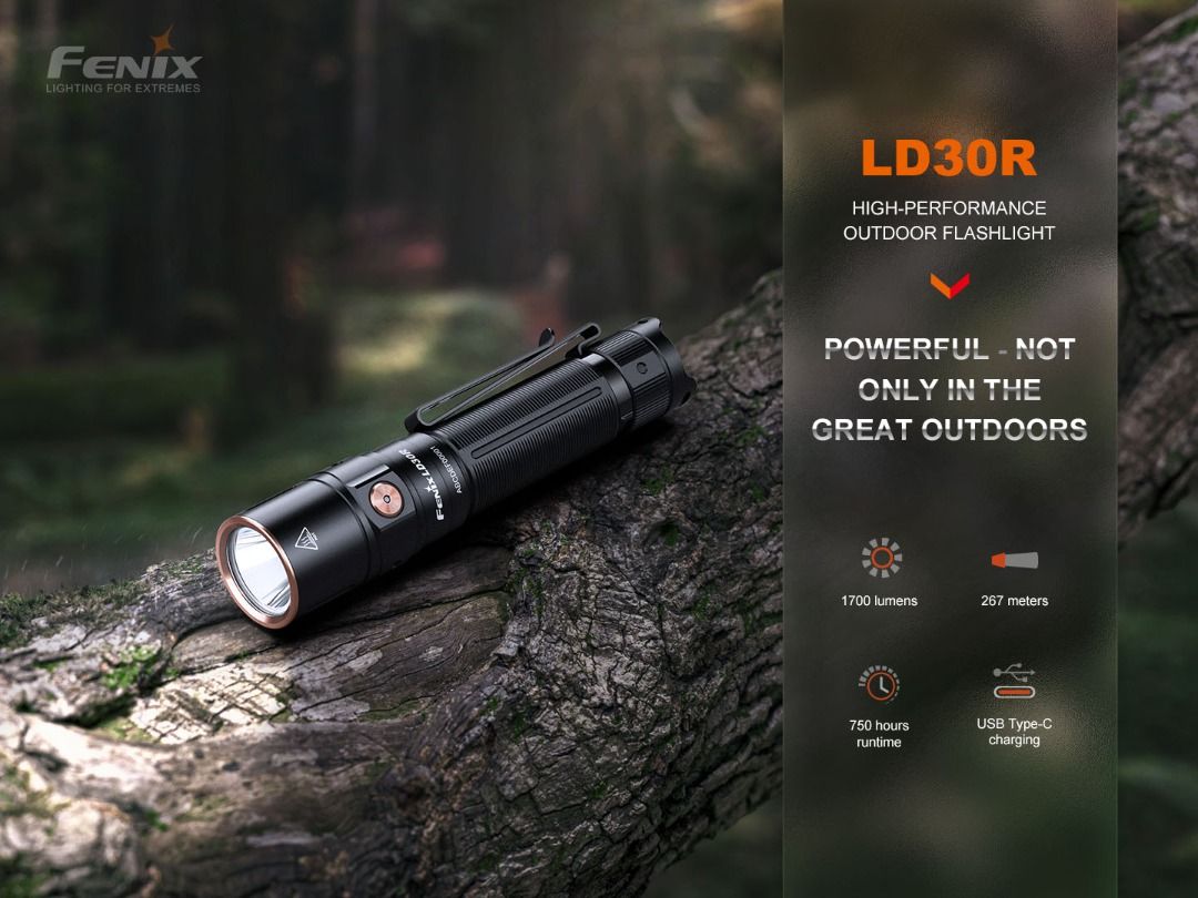 Fenix LD30R Compact USB-C Rechargeable Flashlight