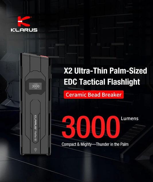 Klarus FlatTac X2 Ultra Slim Palm Size Tactical Flashlight