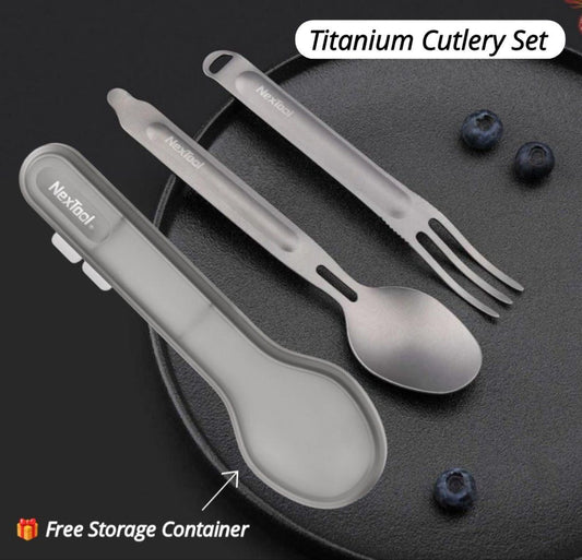 Nextool Titanium Cutlery Set With Storage Container