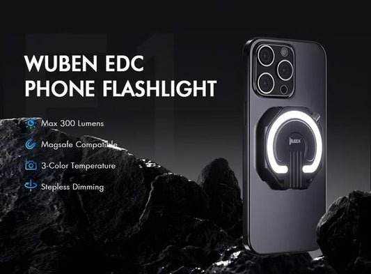 Wuben E1 Tri-Colour Phone Flashlight / Selfie Light