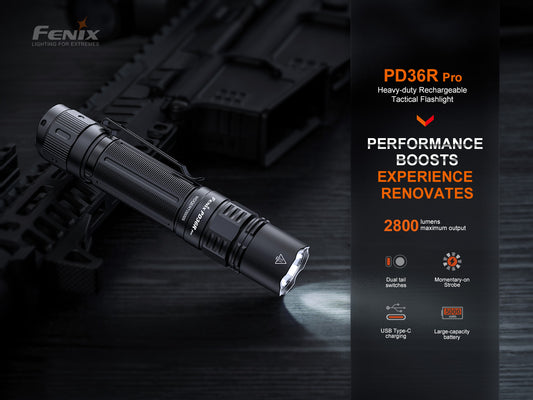 Fenix PD36R Pro [2800 Lumens] Heavy Duty Tactical Flashlight