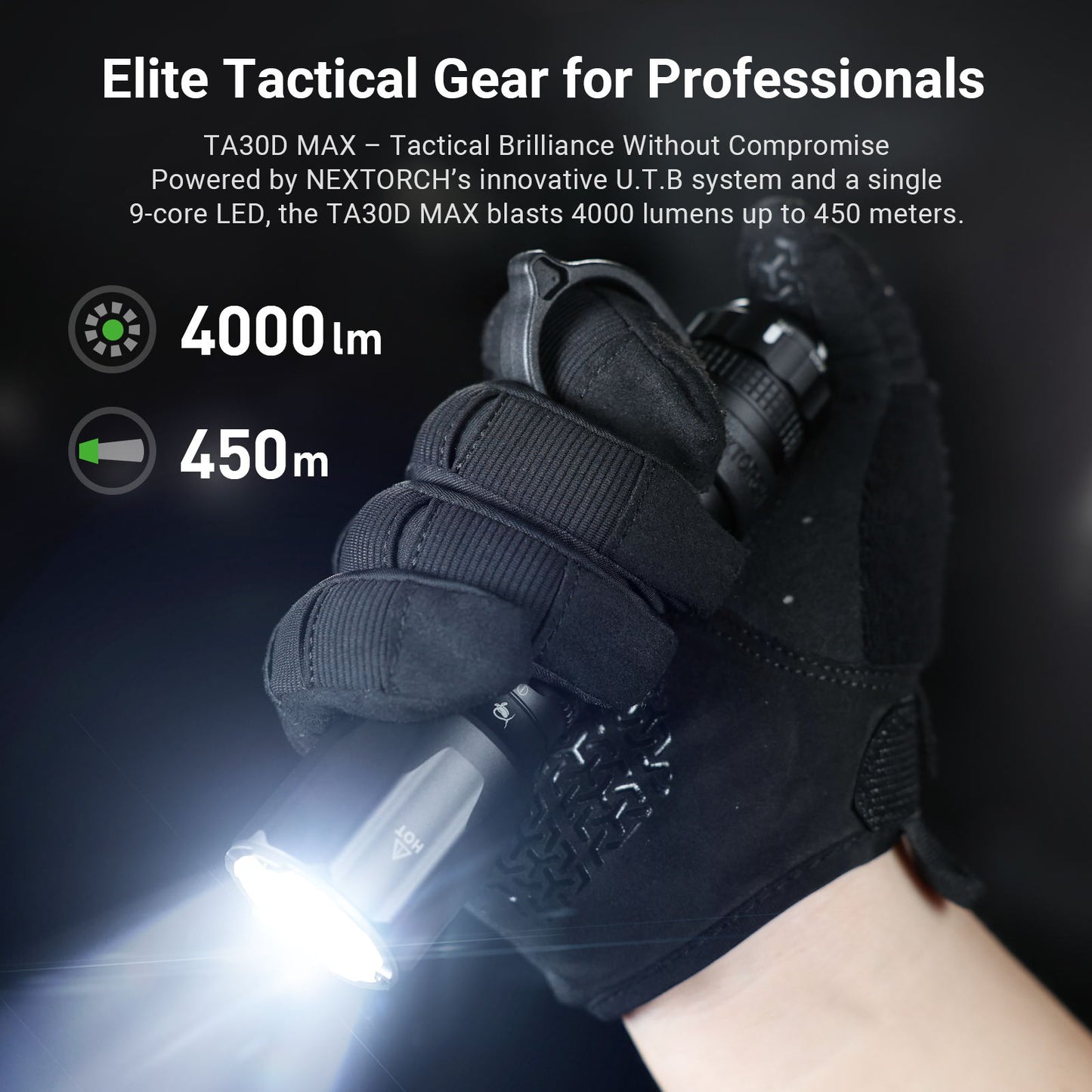 Nextorch TA30D Max [4,000 Lumens] Tactical Flashlight