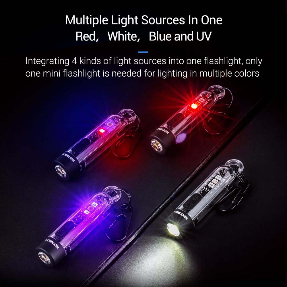 (4-In-1) Nextorch K40 Multi Light Sources Keychain Light