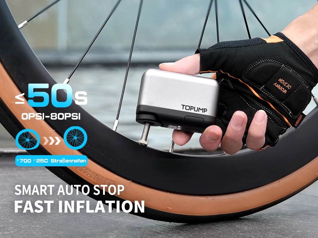 Topump Tiny Electric Air Pump For Bikes