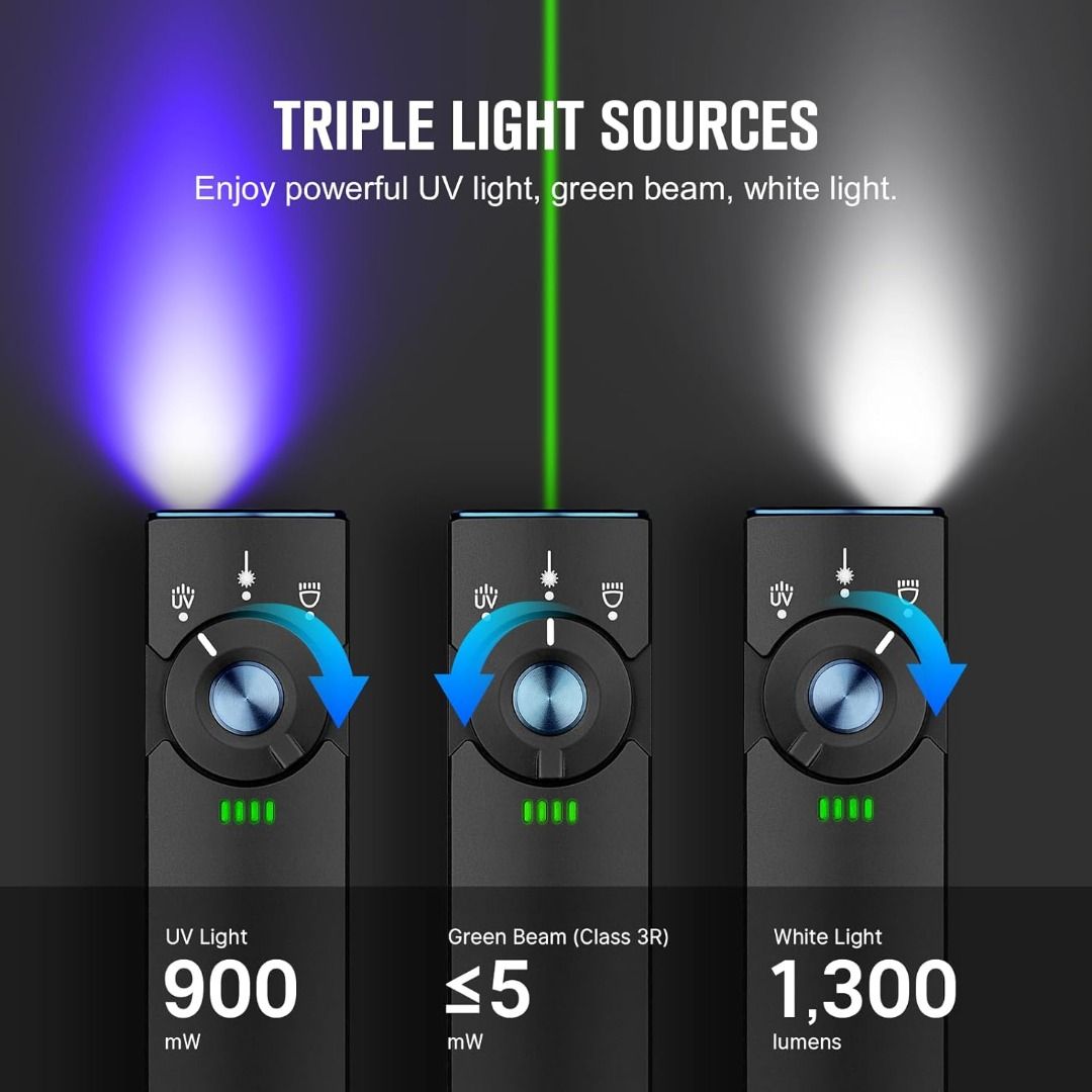 [3-In-1] Olight Arkfeld Pro EDC Flashlight with Green Pointer & UV