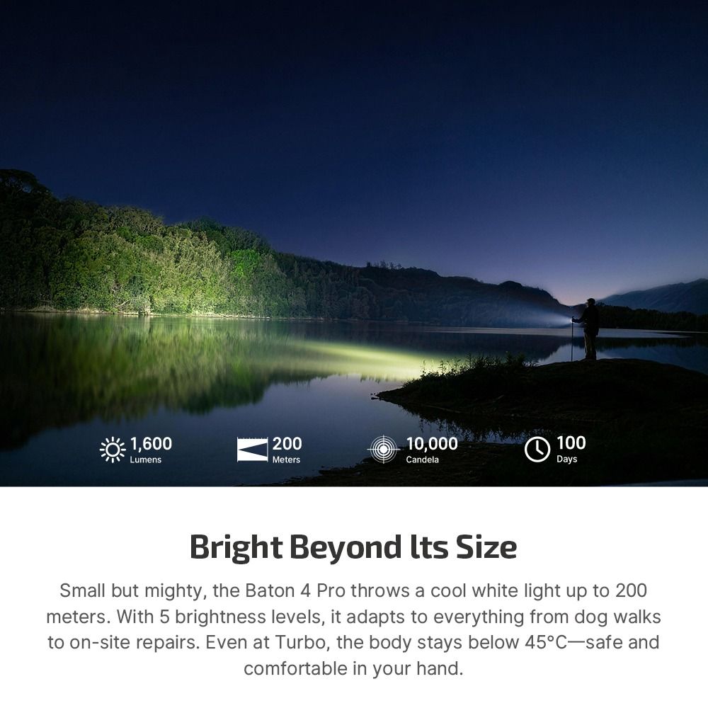 Olight Baton 4 Pro Compact LED Flashlight