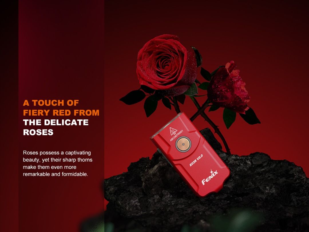 (Limited Edition) Fenix E03R V2.0 Nebula / Rose Red Keychain Flashlight