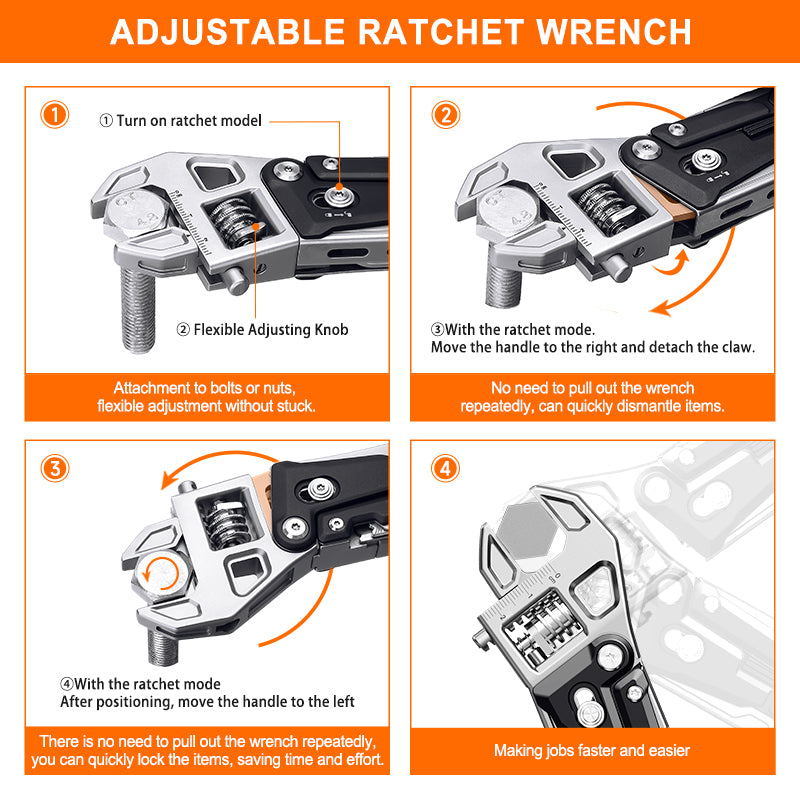 [11-in-1] Nextool W4 Multipurpose Adjustable Wrench