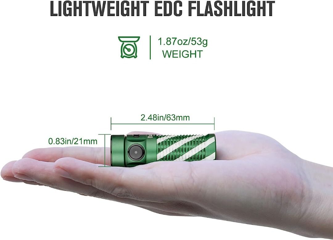 (Limited Edition) Olight Baton 3 Christmas Green Compact Rechargeable Flashlight